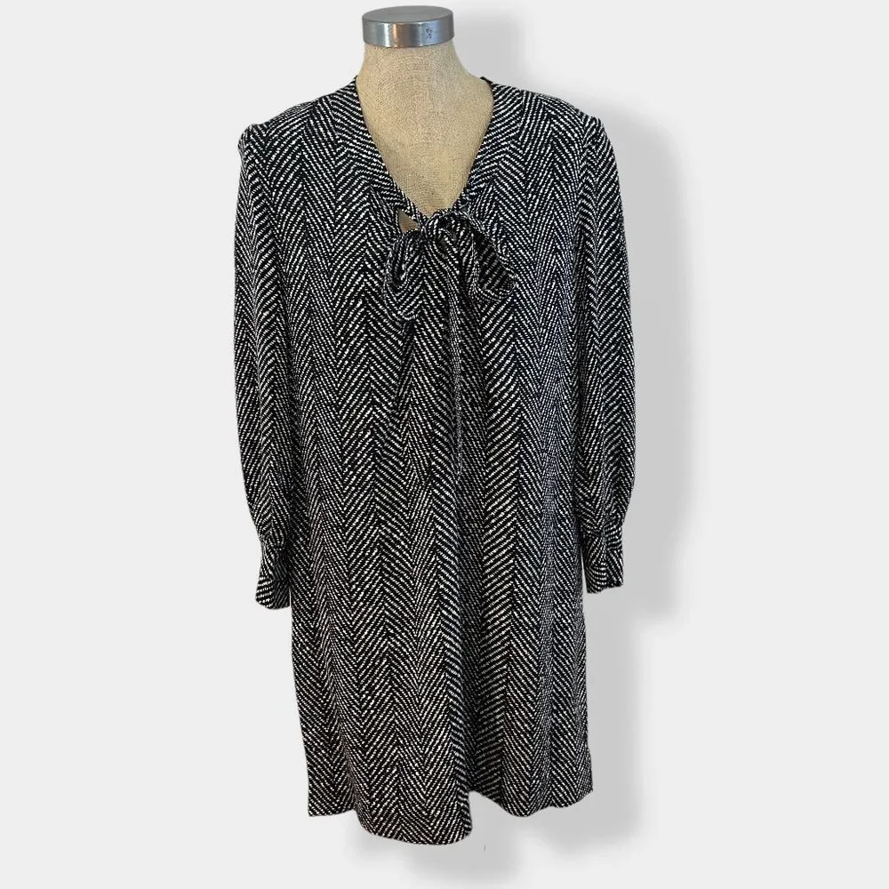 Kate Spade Reade Silk Herringbone‎ Dress M
